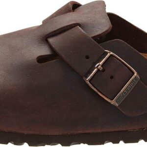 Birkenstock Unisex Boston Soft Footbed Clog Slip On Mule Sandal, Habana Oiled Leather, 36, 5-5.5 Women/3-3.5 Men