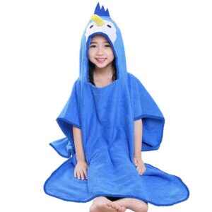 yassun cotton children's bath towel, baby hooded bathrobe cloak, 24" x 47" boy and girl cartoon cute thick bath towel cloak