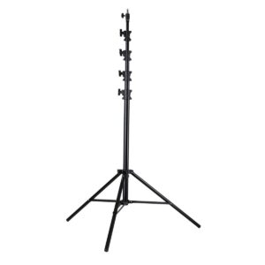 meking mz series air-cushioned light stand, (15' 5-section - black)