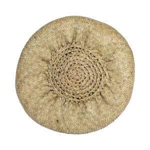 Creative Co-Op Beige Woven Seagrass Basket with Handles (Set of 2 Sizes)