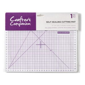 Crafter's Companion Cutting Mat for Paper and Card Crafting & Cutting Projects-12 x 9 Inch, Clear