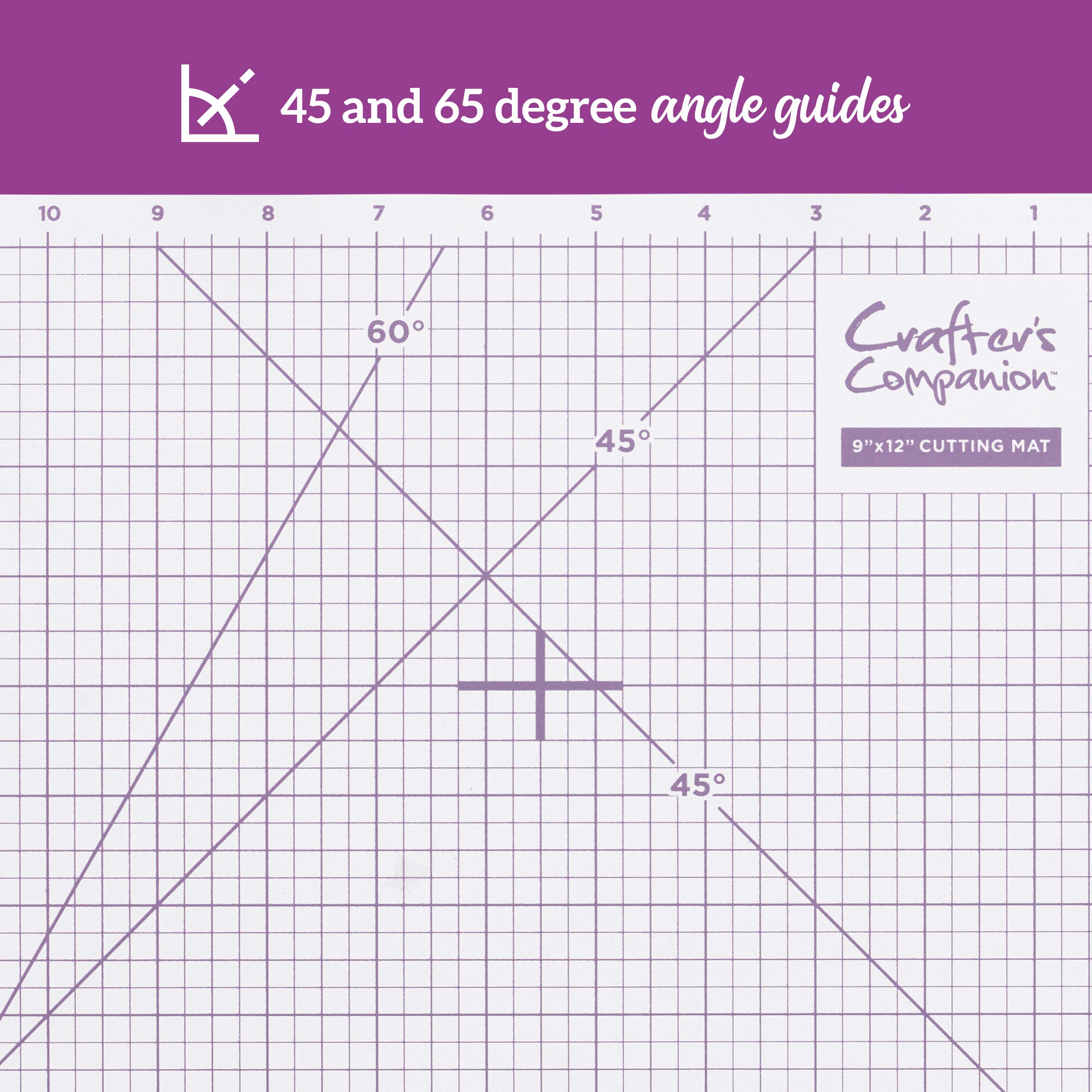 Crafter's Companion Cutting Mat for Paper and Card Crafting & Cutting Projects-12 x 9 Inch, Clear