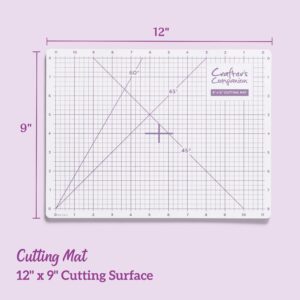 Crafter's Companion Cutting Mat for Paper and Card Crafting & Cutting Projects-12 x 9 Inch, Clear