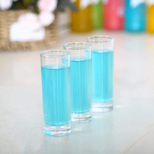 Shot Glasses - Set of 12 - Tall Clear Glass 1.7 oz - Dishwasher Safe - Sturdy with a Heavy Base - Shot Glasses for Every Party