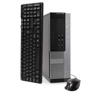 Dell Optiplex 9020 Desktop PC, 3.2 GHz Intel Core i5-4570, 8 GB RAM, 1 TB HDD, Keyboard & Mouse, 17in Monitor (Brands Vary), DVD-RW, Windows 10 (Renewed)