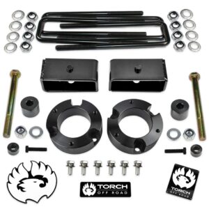 torch 3" full lift kit for 2005-2023 toyota tacoma 4x4 4wd trd sr5 w differential drop - 6 lug models only