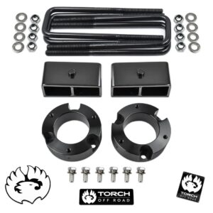 torch 3" front 2" rear leveling lift kit for 1995-2004 toyota tacoma 2wd 4wd trd sr5 - models with 6 lug wheel bolt pattern only