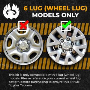 TORCH 3" Front 2" Rear Leveling Lift Kit for 1995-2004 Toyota Tacoma 2WD 4WD TRD SR5 - Models with 6 Lug Wheel Bolt Pattern ONLY