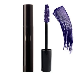 radiant professional magna lash mascara, volume and curl, silicone brush, deep color, smudge proof, lengthening lashes, cruelty free, natural wax for healthy eyelashes, 0.43 ounces, violet