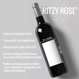 Ritzy Rose Proposal Wine Label Will You Marry Me Weatherproof Sticker for Wine Bottle Label Peel and Stick Engagement Ideas Romantic Engagement Wine Present | Script Heart Proposing Prop