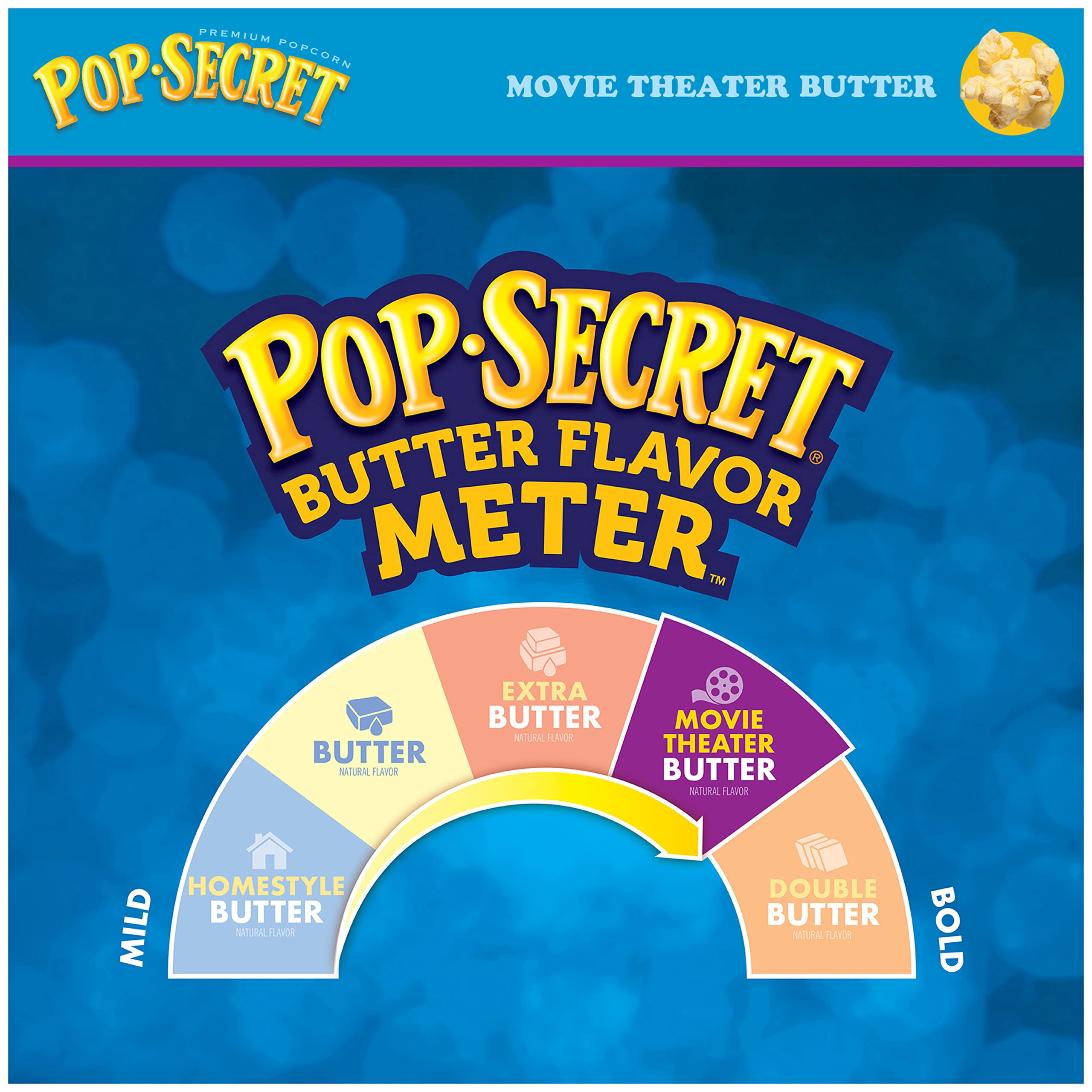 Pop Secret Microwave Popcorn, Movie Theater Butter, Flavor, 3 Oz Sharing Bags, 12 Ct