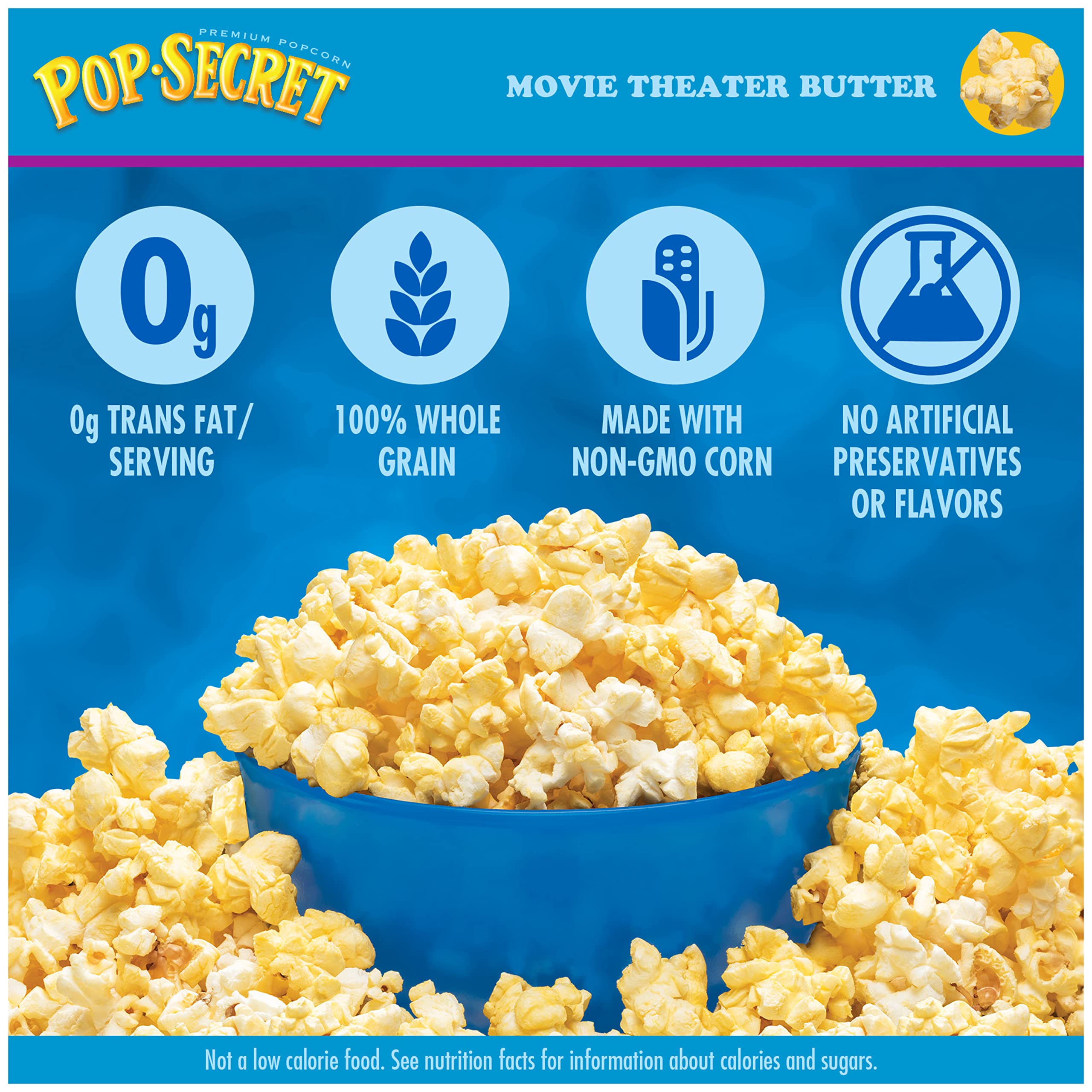 Pop Secret Microwave Popcorn, Movie Theater Butter, Flavor, 3 Oz Sharing Bags, 12 Ct