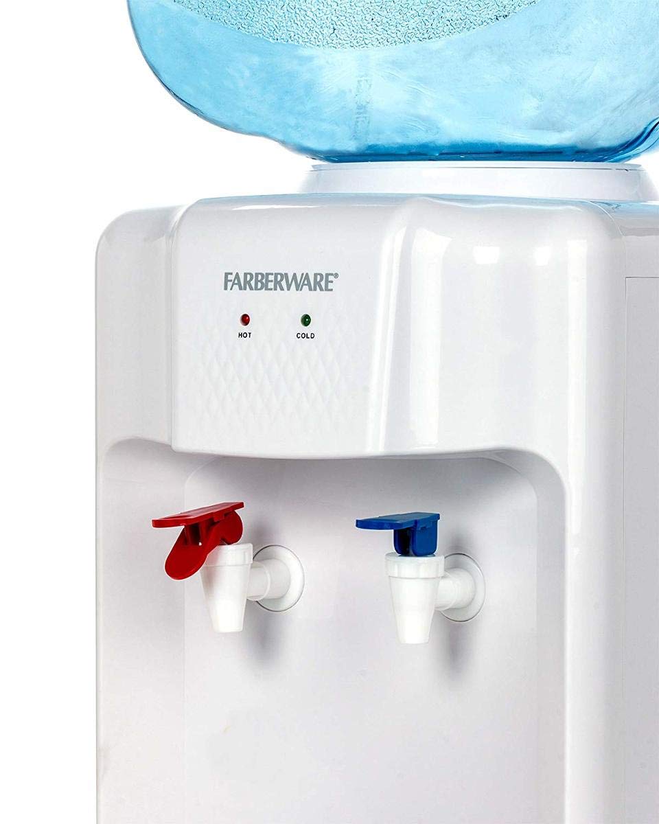 Farberware FW-WD211 Freestanding Hot and Cold Water Cooler Dispenser, Countertop White