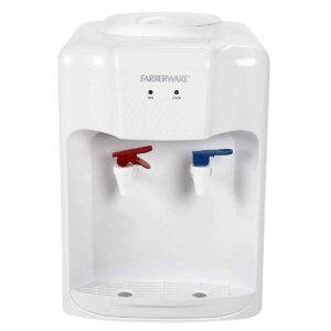 Farberware FW-WD211 Freestanding Hot and Cold Water Cooler Dispenser, Countertop White