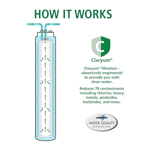 AO Smith Under Sink Water Filter System - Advanced Direct Connect Main Faucet Clean Water Filtration - Claryum Filtration Reduces 99% of 78 Harmful Contaminants - AO-MF-ADV