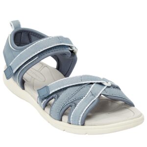 comfortview women's wide width the annora water friendly sandal - 10 w, denim silver
