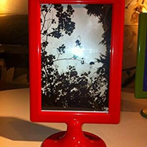 Standing Frame Color Photo Frames 4 X 6 Each Frame Holds 2 Pictures Wedding, School, Party Table Number (Red)