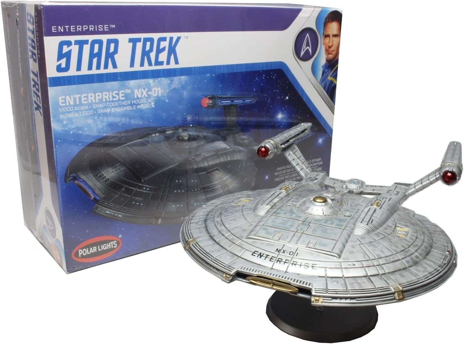 Polar Lights Star Trek NX-01 Enterprise (Snap) 2T 1:1000 Scale Model Kit