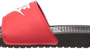 Nike Men's Benassi Just Do It Slide Sandal, Black/White-University Red, 13