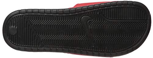 Nike Men's Benassi Just Do It Slide Sandal, Black/White-University Red, 13