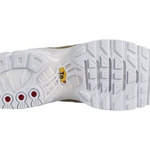 Nike Women's Air Max Plus Premium Pale Ivory/Metallic Gold/Club Gold/White Mesh Running Shoes 6.5 M US