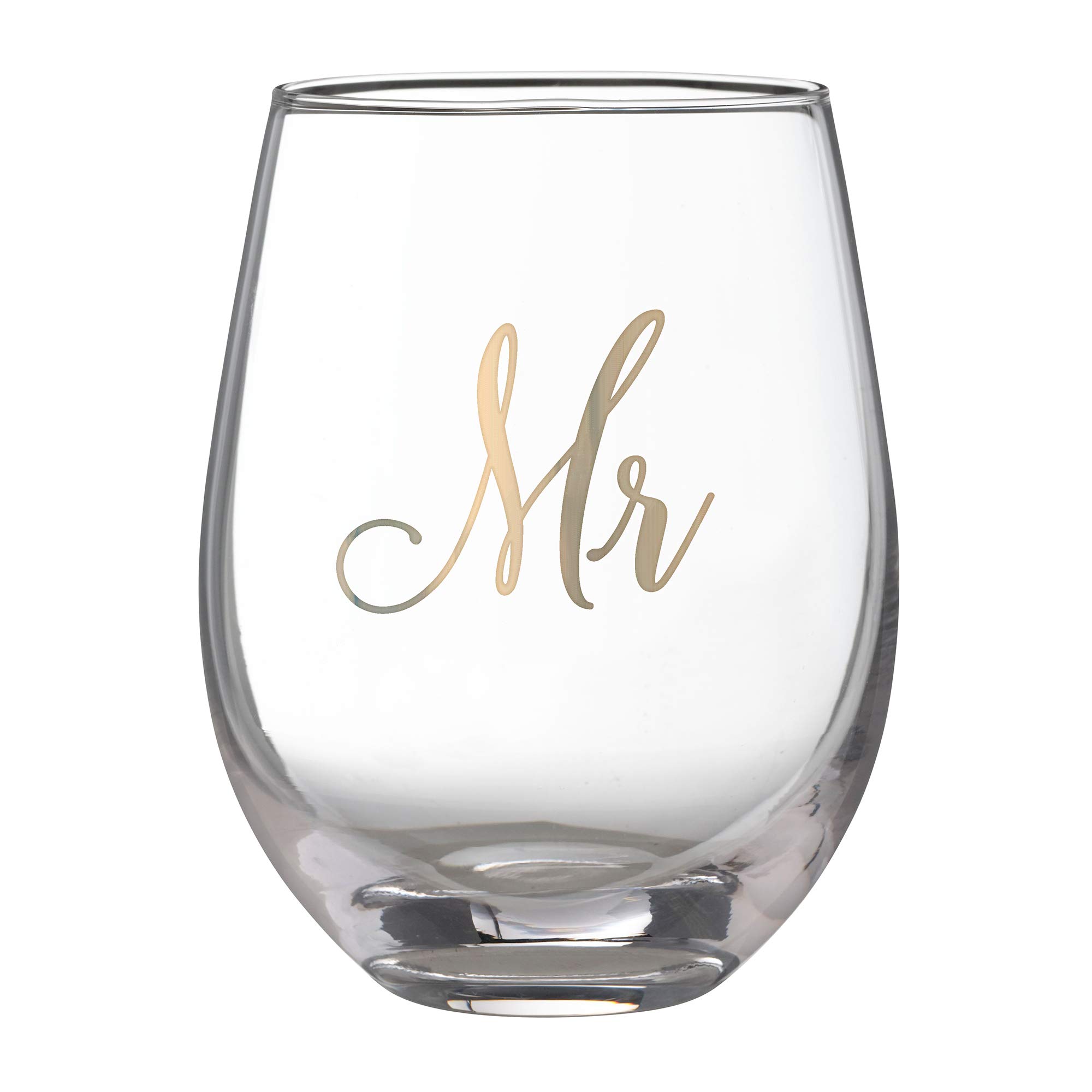 Lillian Rose G115 Gold Mr. Stemless Wine Glass, 16oz, Yellow, G115 MR