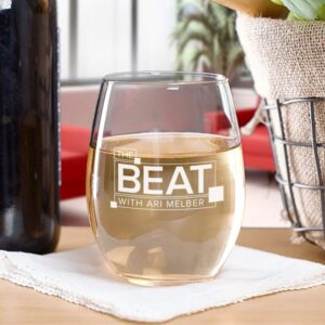 the beat with ari melber stemless wine glass