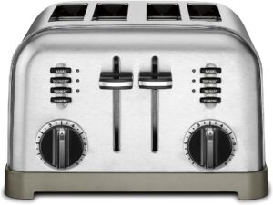 cuisinart cpt-180 metal classic 4-slice toaster, brushed stainless (renewed)