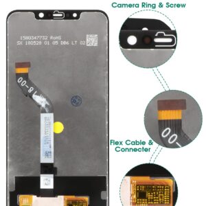 for Xiaomi Mi Pocophone F1 LCD Display Touch Screen Digitizer Assembly for Xiaomi Poco F1 Screen Replacement 6.18" Black