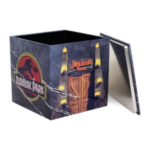 Jurassic Park Tin Storage Box Cube Organizer With Lid | 4 Inches