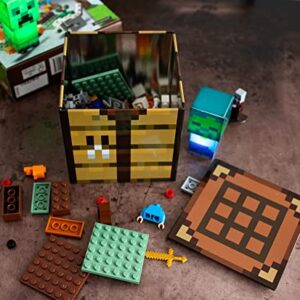 Minecraft Crafting Table Tin Storage Box Cube Organizer with Lid | 4 Inches