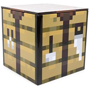 Minecraft Crafting Table Tin Storage Box Cube Organizer with Lid | 4 Inches