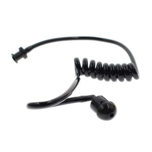 AUTOKYA Pair Black Accoustic Ear Tube Black Medium Earmold for Police Radio Earpiece