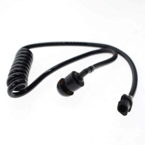 AUTOKYA Pair Black Accoustic Ear Tube Black Medium Earmold for Police Radio Earpiece