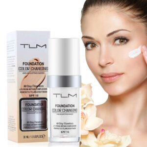 30ml tlm flawless color changing liquid foundation makeup change to your skin tone by just blending