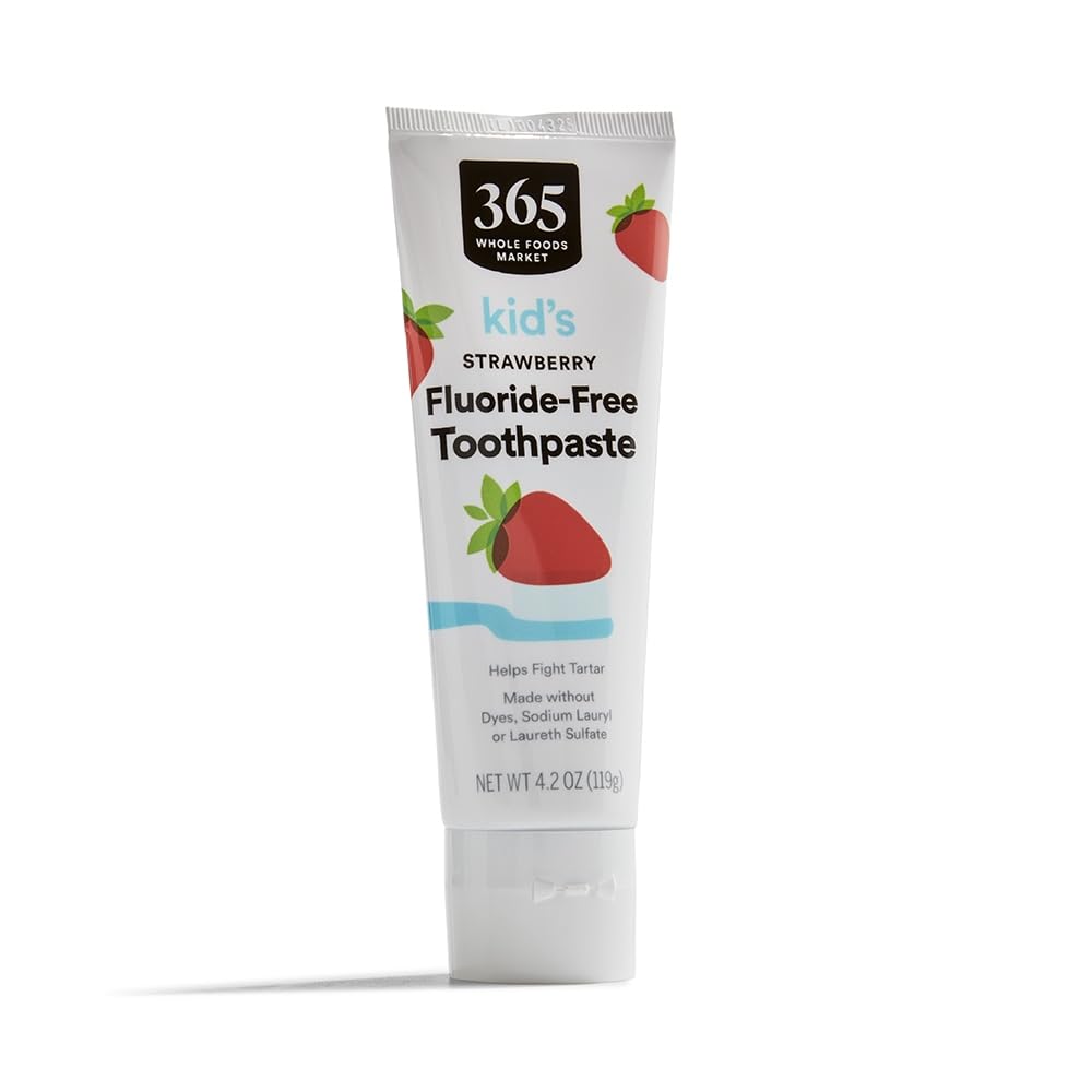 365 by Whole Foods Market, Kid's Fluoride-Free Strawberry Toothpaste, 4.2 Ounce