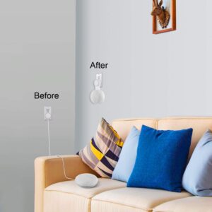 Caremoo Google Home Mini Wall Mount, White, 3 Pack - Superb Cord Management for Space-Saving Design