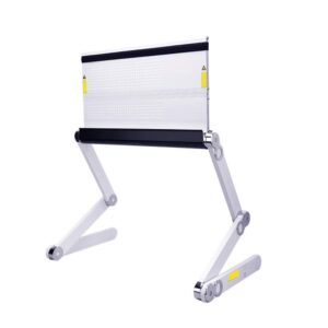 can lie flat on laptop table lying down bed fold lifting lazy table aluminum alloy computer table