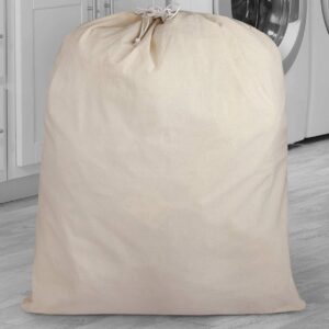 Urban Villa - 2 Pack Extra Large Canvas Heavy Duty Laundry Bags Natural Cotton -Multi Use- Size - 71x91 CMS