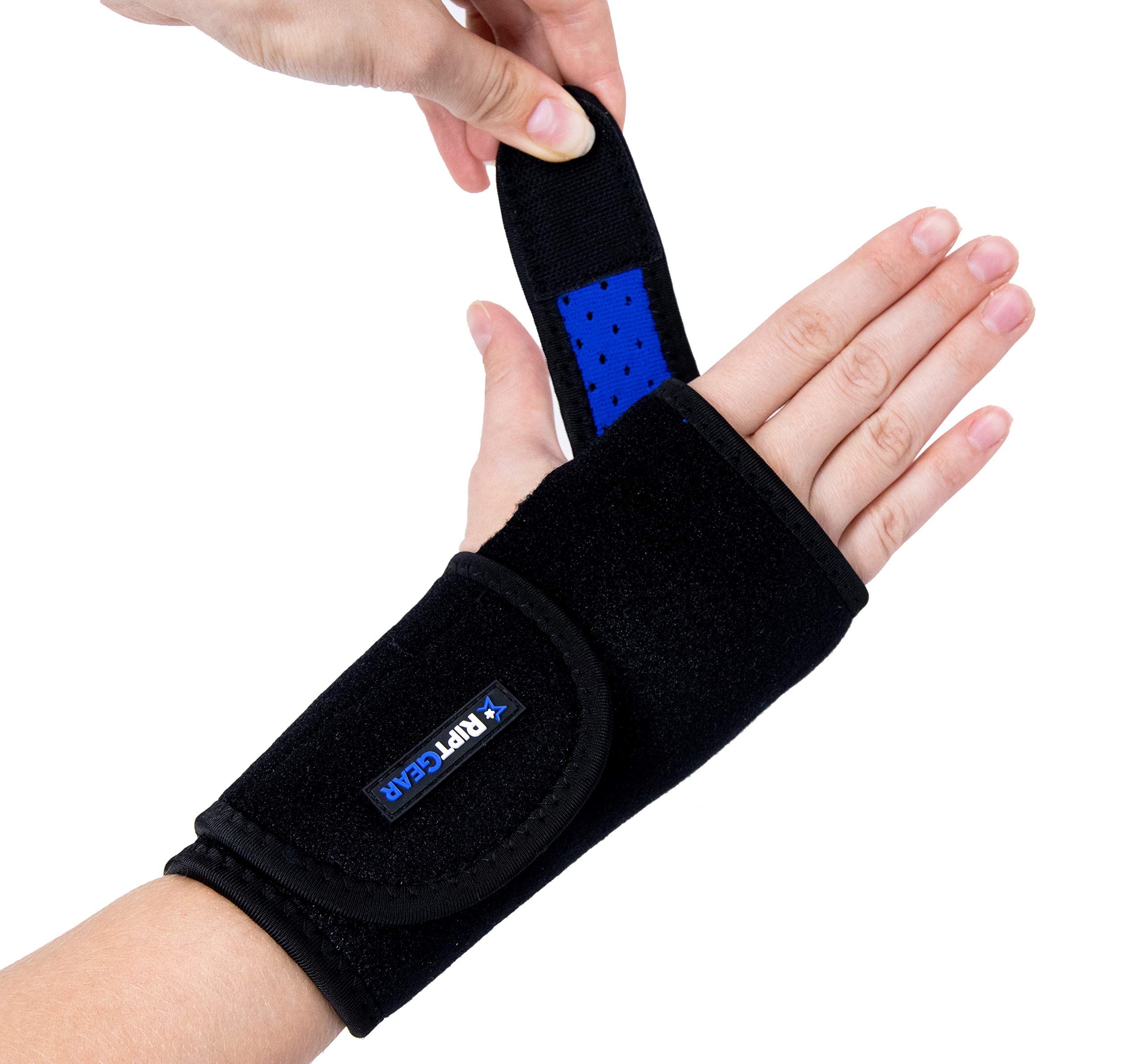 RiptGear Carpal Tunnel Wrist Brace Support - Adjustable Wrist Brace for Women and Men - Hand & Wrist Splint Compression Support for Tendonitis Wrist Brace for Carpal Tunnel - Right Hand