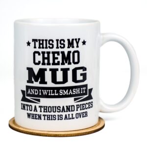 bobby creativity this is my chemo mug 11oz coffee mug, cancer gifts for men, chemotherapy treatment coffee tea cup, chemo care package for men, gifts for chemo patients men, cancer gifts for women.