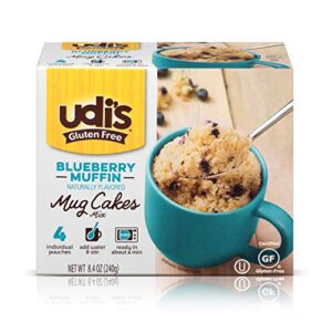 udi's gluten free blueberry muffin mug cake mix, 8.4 oz. 4 count