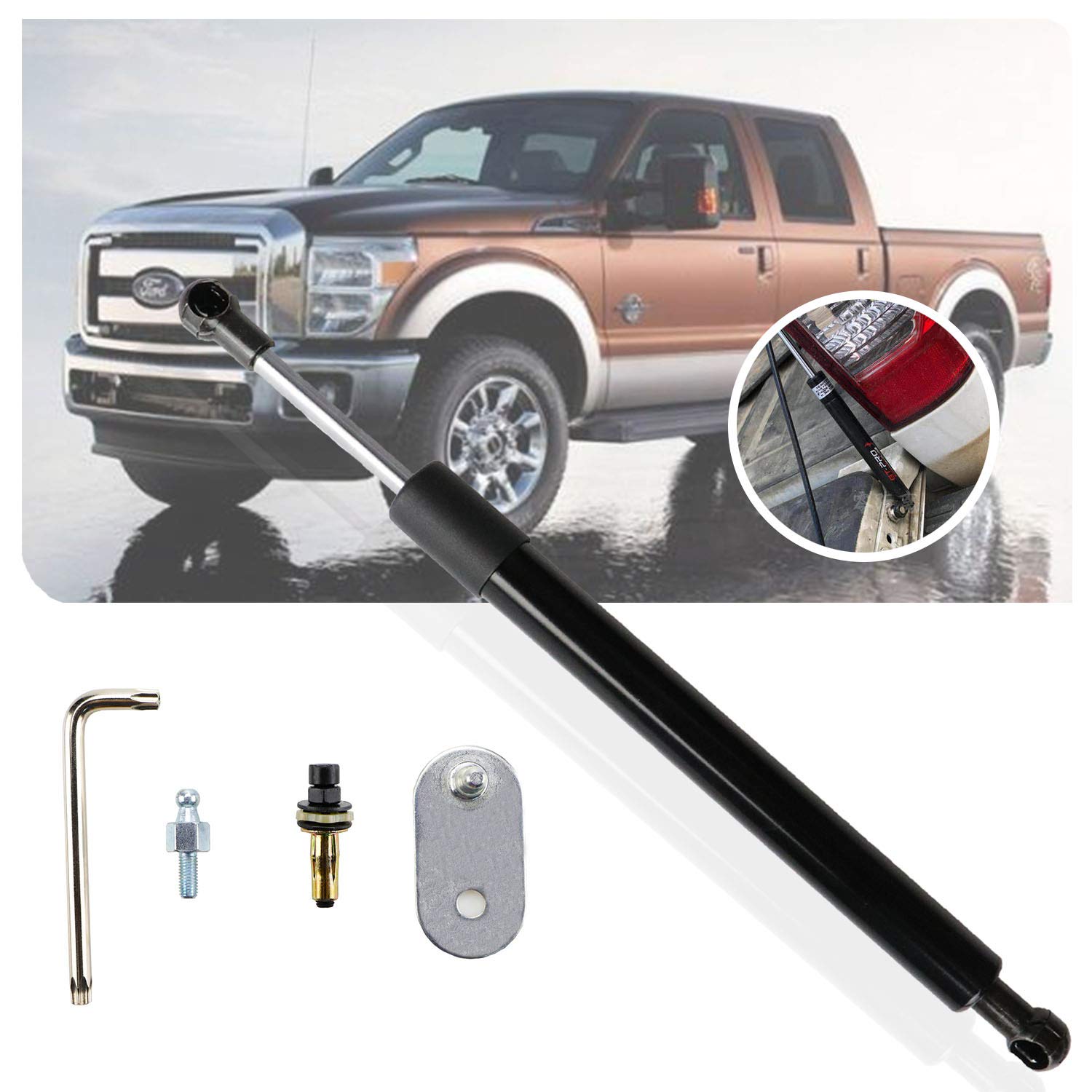 Dibanyou Tailgate Assist Lift Support Shock Strut for Ford F150 F250 F350 F450 1999-2016