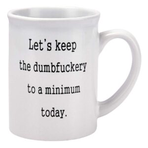 funny coffee mugs let's keep to a minimum today coffee tea cup with funny sayings - 20 ounce novelty gift funny gift for christmas thanksgiving festival friends men women