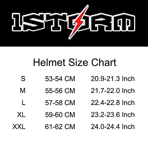 1Storm Dual Sport Motorcycle Motocross Off Road Full Face Helmet Dual Visor Storm Force Blue, Size Medium