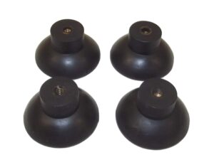 jl missouri parts 4x 3/8" #8-32 female screw in 1 5/16" rubber suction cups, 11/16" tall, made in usa