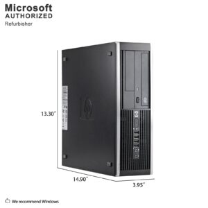 HP Elite Desktop Computer, Intel Core i5 3.1GHz, 8GB RAM, 1TB SATA HDD, Keyboard & Mouse, Wi-Fi, Dual 19in LCD Monitors (Brands Vary), DVD-ROM, Windows 10, (Renewed)