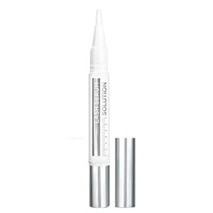 l'oreal paris makeup lash serum solution, denser thicker-looking lash fringe in 4 weeks, formulated with lash caring complex containing hyaluronic acid, 0.05 fl; oz.