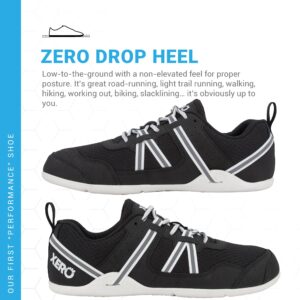 Xero Shoes Women’s Prio Orignal Barefoot Cross Trainer | Lightweight, Zero Drop Sole | Running Shoes for Women Black/White