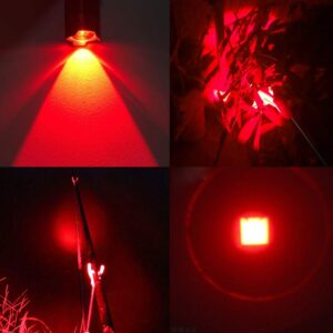 3 Pack Red Light Flashlight,3 Modes Red Led Flashlight,Zoomable Long Range Red Hunting Light Red Flashlight Torch with Clip for Hunting,Detector,Night Observation, Night Detecting-Black House